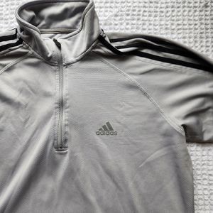 Adidas gray half zip